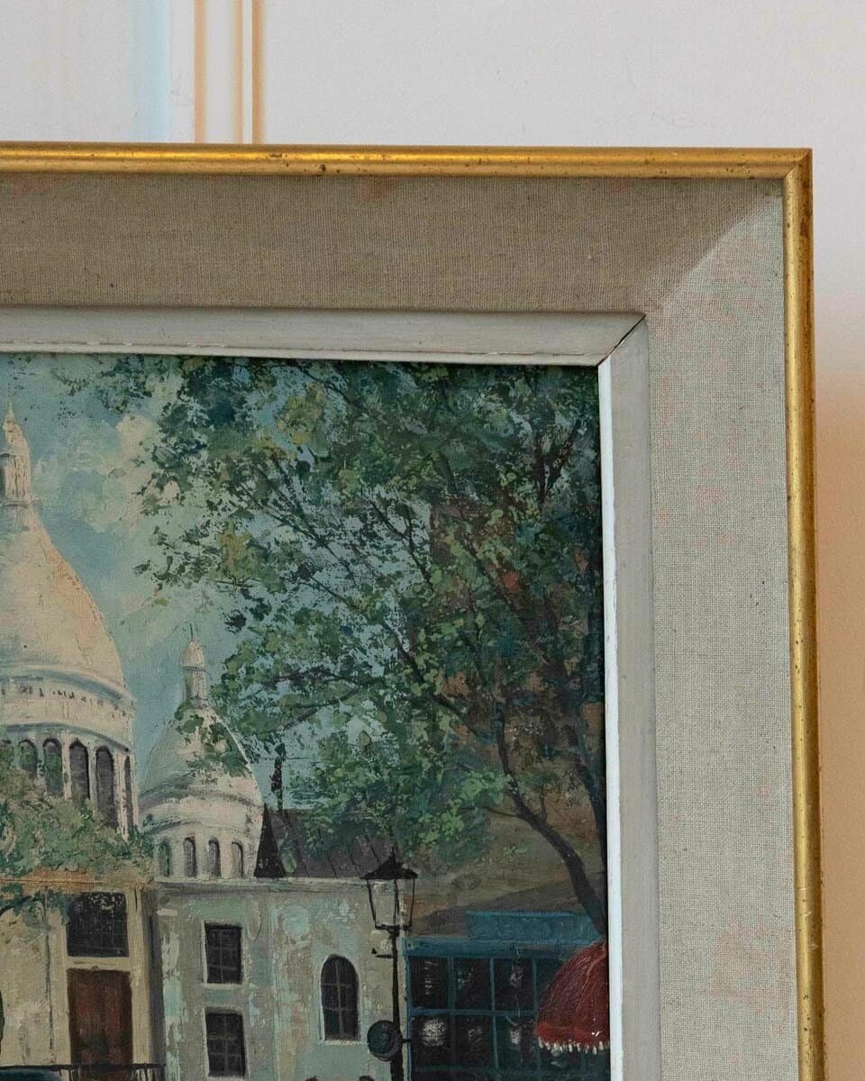 H. Gouter “montmartre Au Printemps” Paris. Place Du Tertre.basilica Of The Sacred Heart - JAA