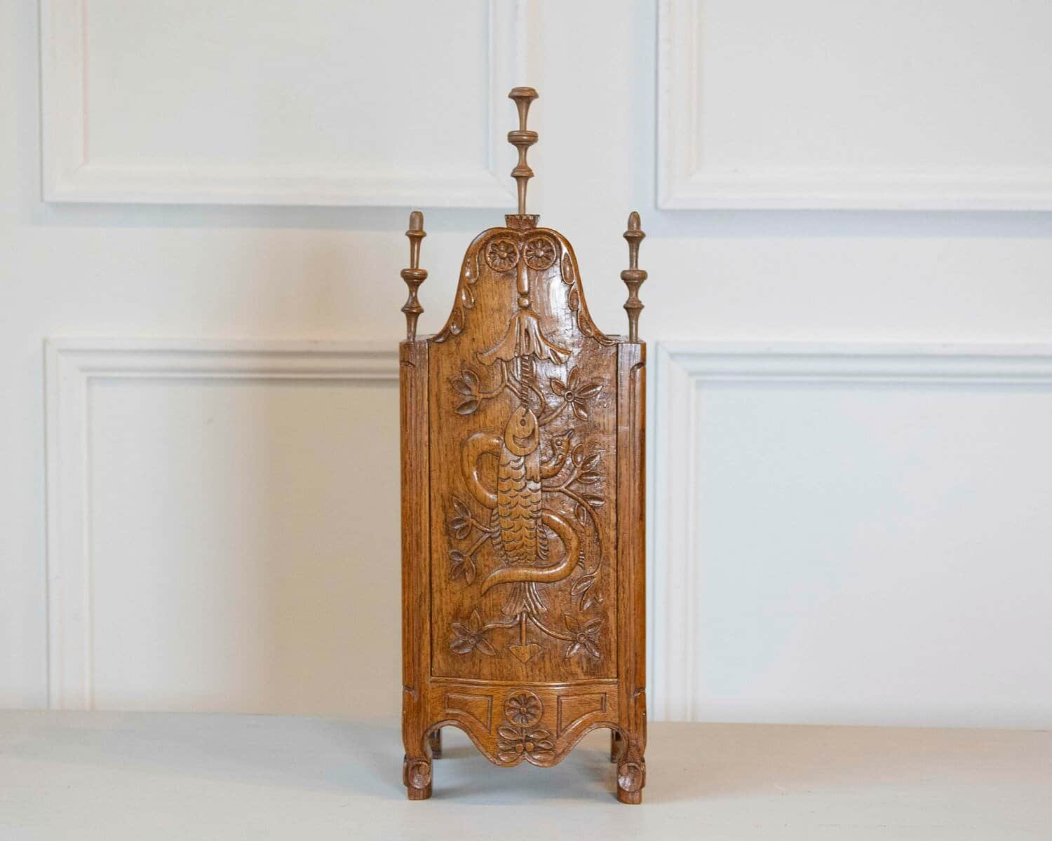 Early 20th-Century French Hand-Carved Flour Box - JAA