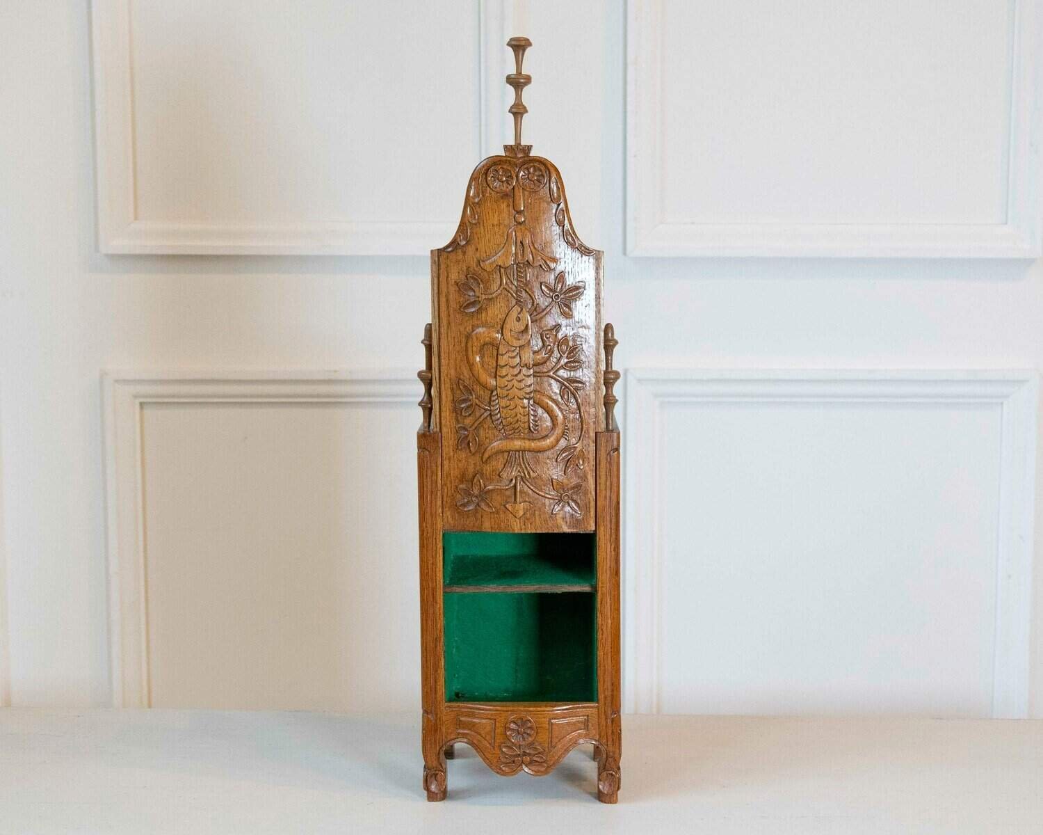 Early 20th-Century French Hand-Carved Flour Box - JAA