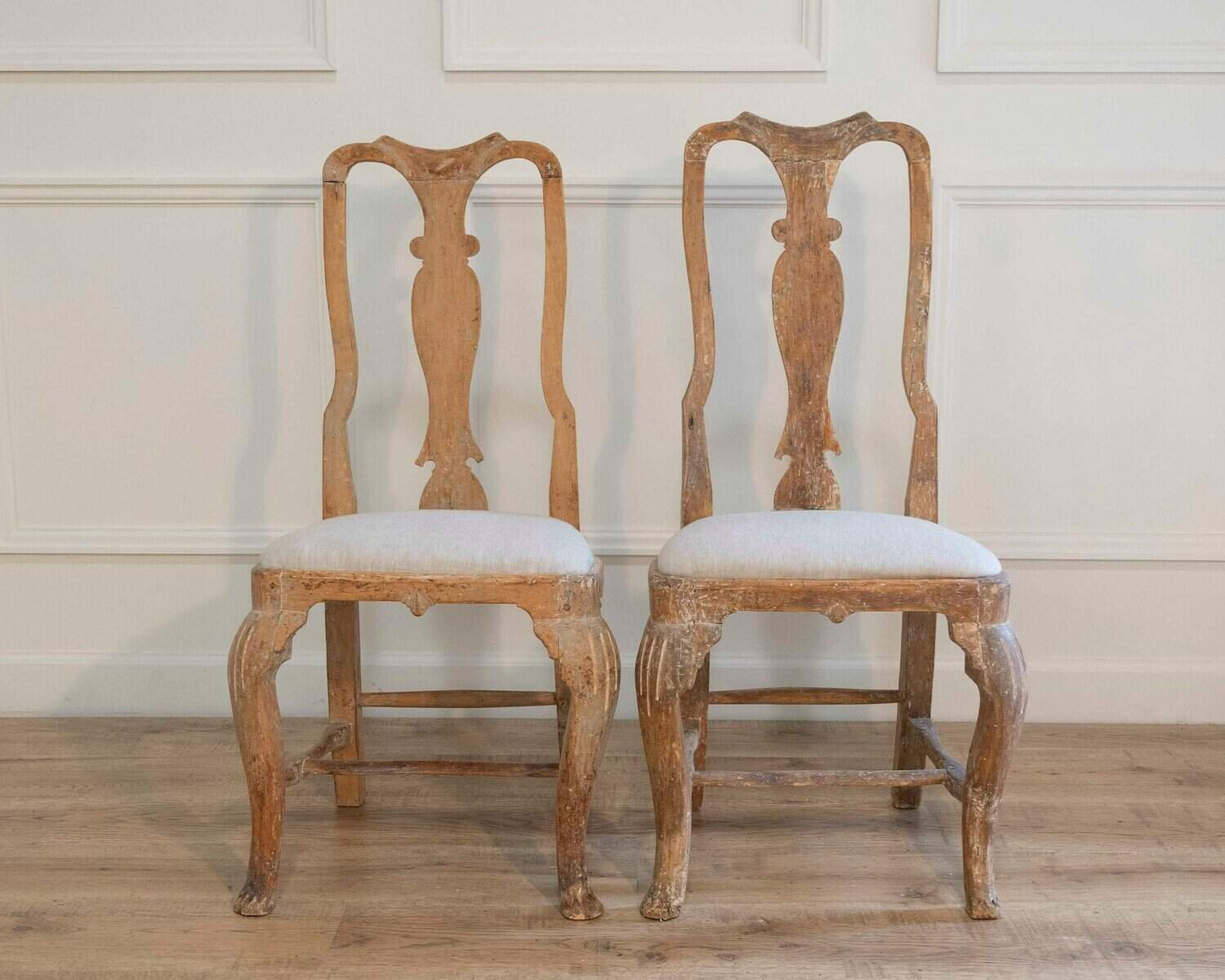 Pair of Swedish Rococo Chairs with Traces of Original Paint, Circa 1770 - JAA