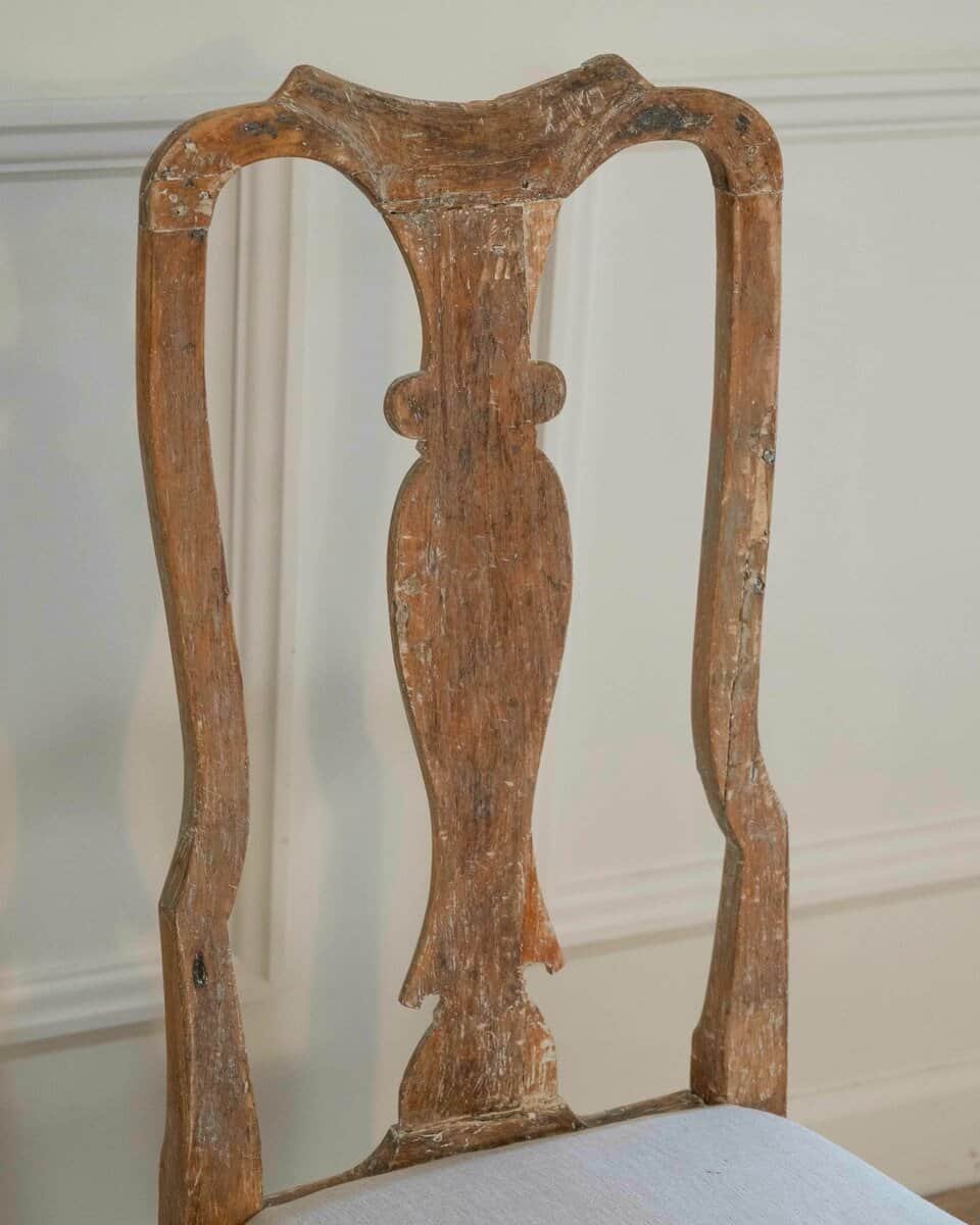 Pair of Swedish Rococo Chairs with Traces of Original Paint, Circa 1770 - JAA
