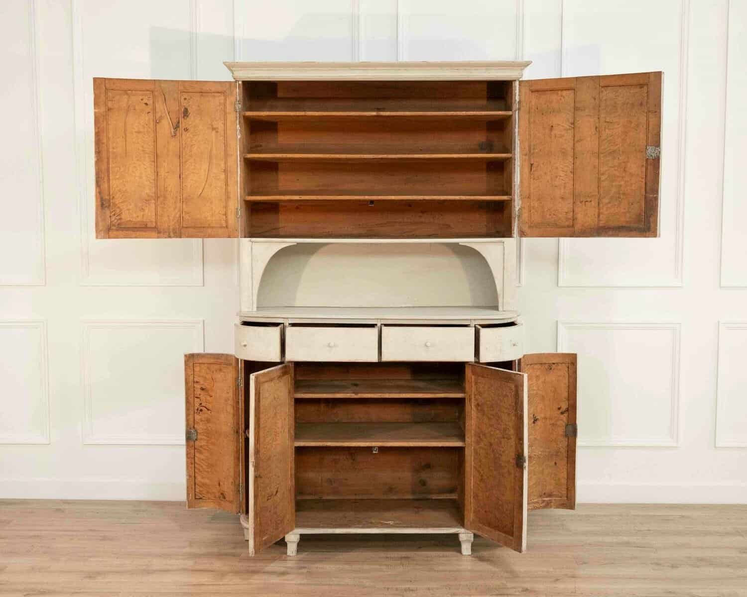 19th Century Swedish Painted Cabinet — Scandinavian Country Style - JAA