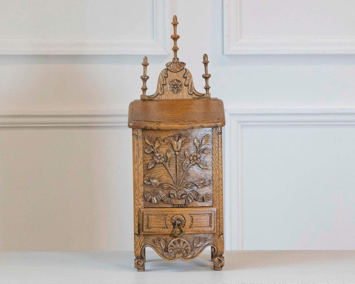 Early 20th Century French Hand-Carved Flour Box - JAA