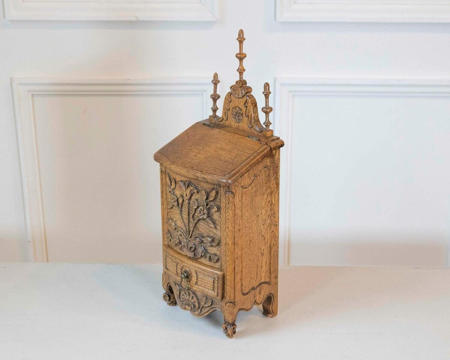 Early 20th Century French Hand-Carved Flour Box - JAA