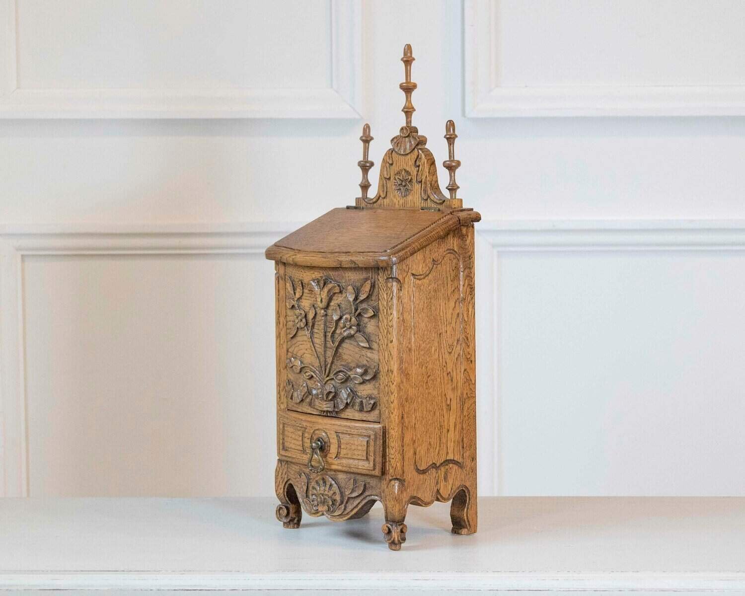 Early 20th Century French Hand-Carved Flour Box - JAA