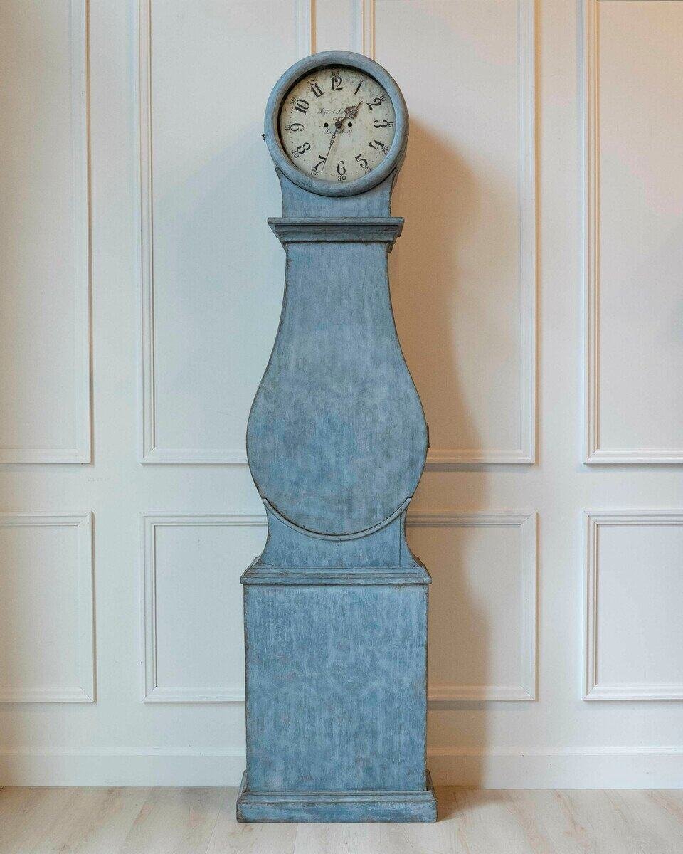 Late 18th-Century Swedish Rococo Longcase Clock, Dated 1787 - JAA