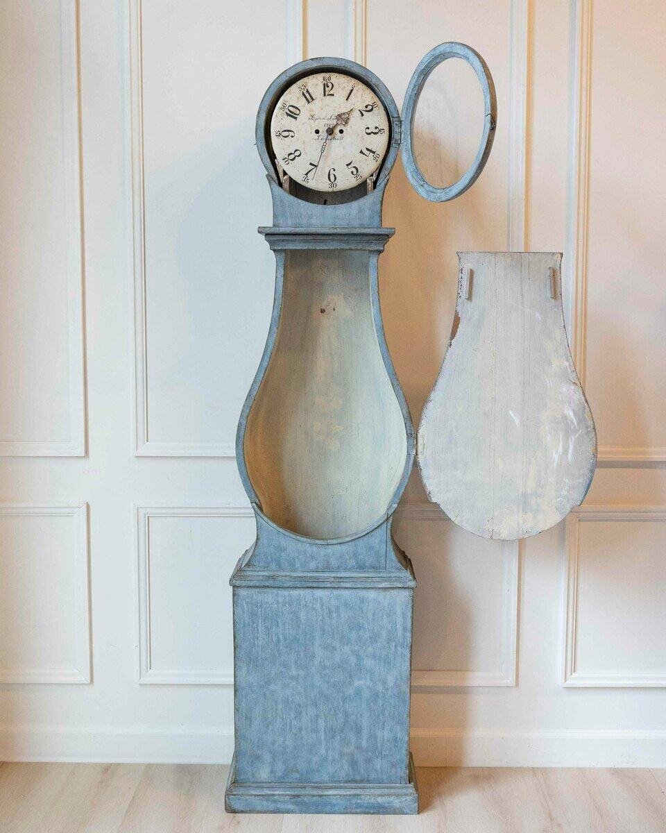 Late 18th-Century Swedish Rococo Longcase Clock, Dated 1787 - JAA