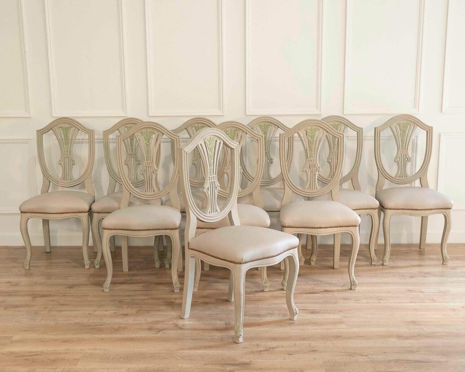 Set Of 10 Louis XV-louis XVI Transition Style Chairs - JAA