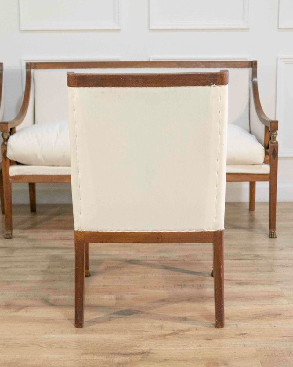 19th Century Swedish Salon Suite with Sofa and Pair of Armchairs - JAA