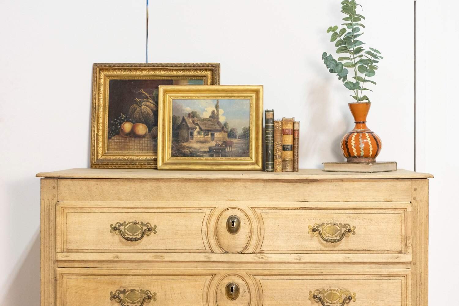 19th Century French Bleached Oak Commode - JAA