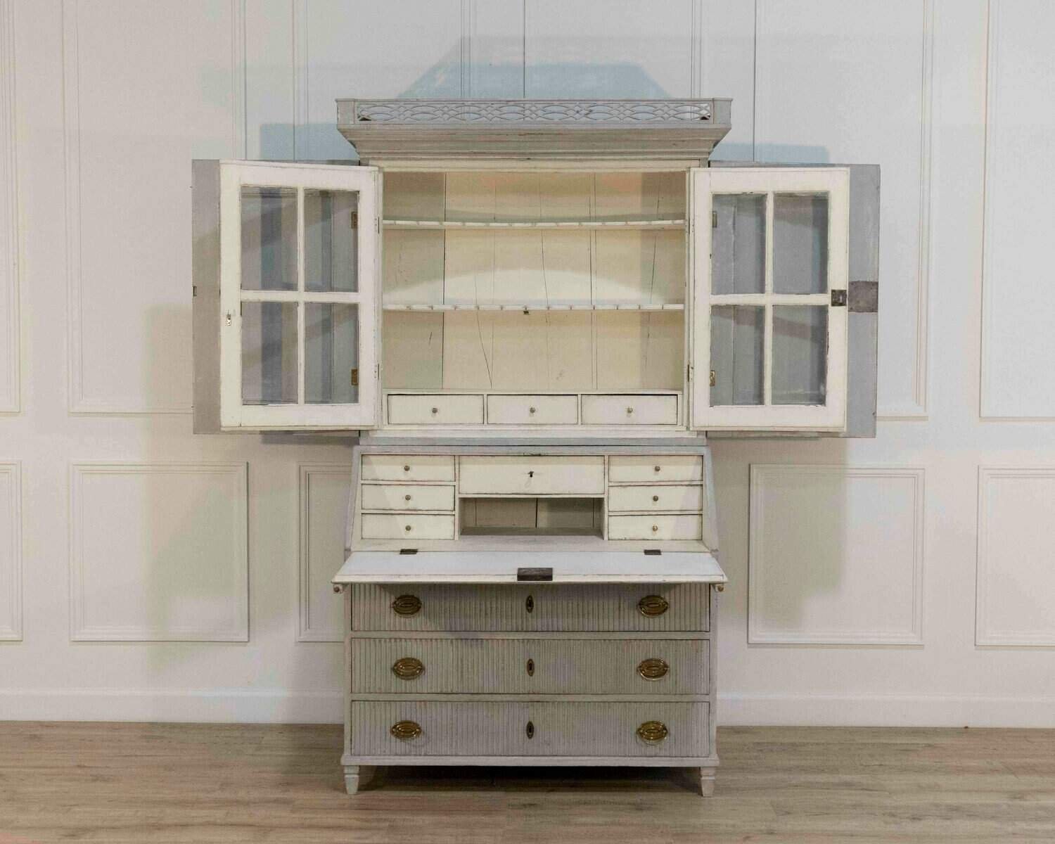 Late 18th-Century Scandinavian Two-Part Secretary, Circa 1790 - JAA