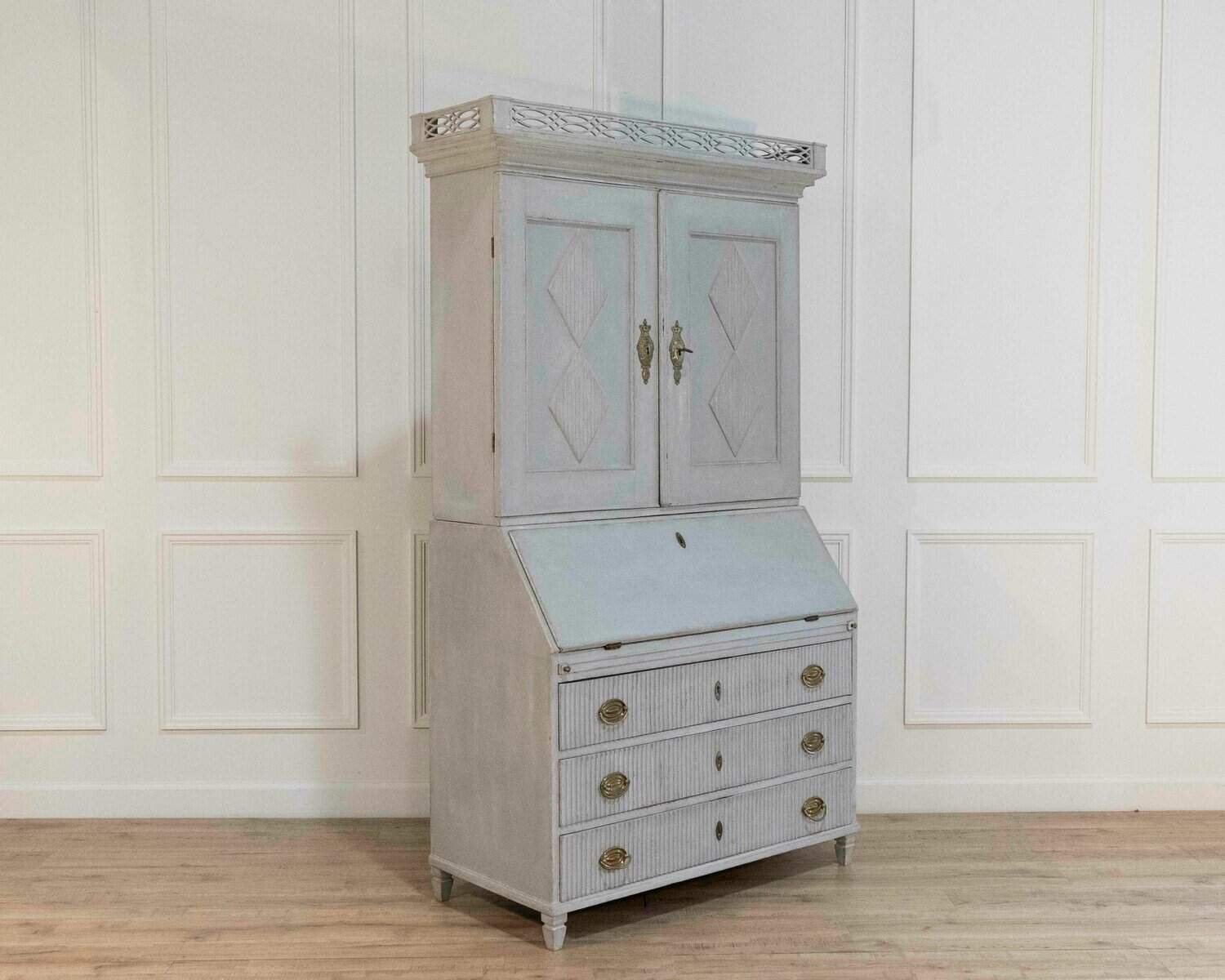 Late 18th-Century Scandinavian Two-Part Secretary, Circa 1790 - JAA