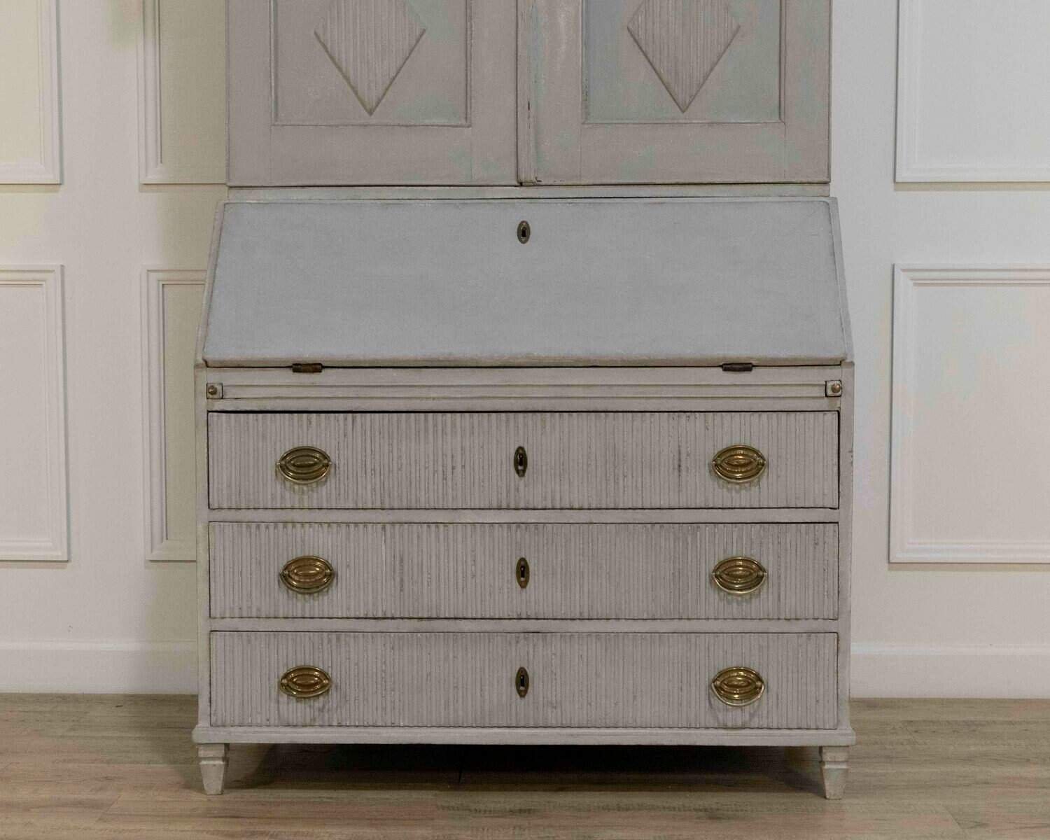 Late 18th-Century Scandinavian Two-Part Secretary, Circa 1790 - JAA