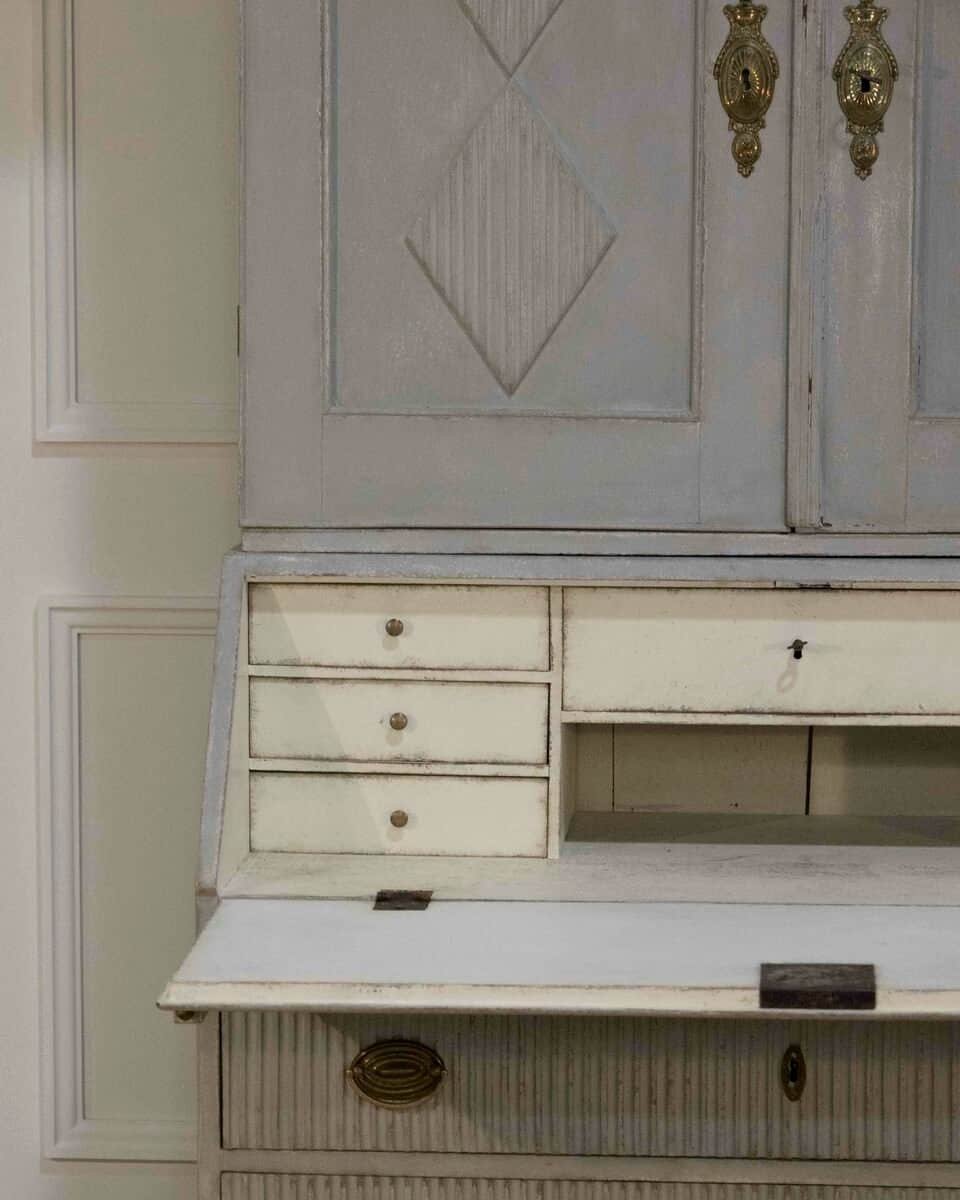 Late 18th-Century Scandinavian Two-Part Secretary, Circa 1790 - JAA