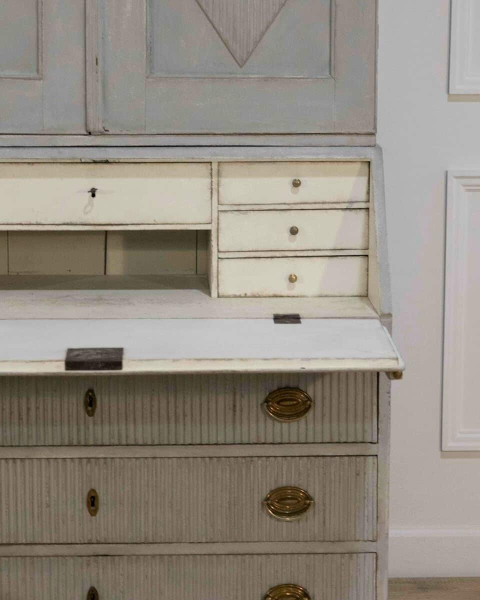 Late 18th-Century Scandinavian Two-Part Secretary, Circa 1790 - JAA