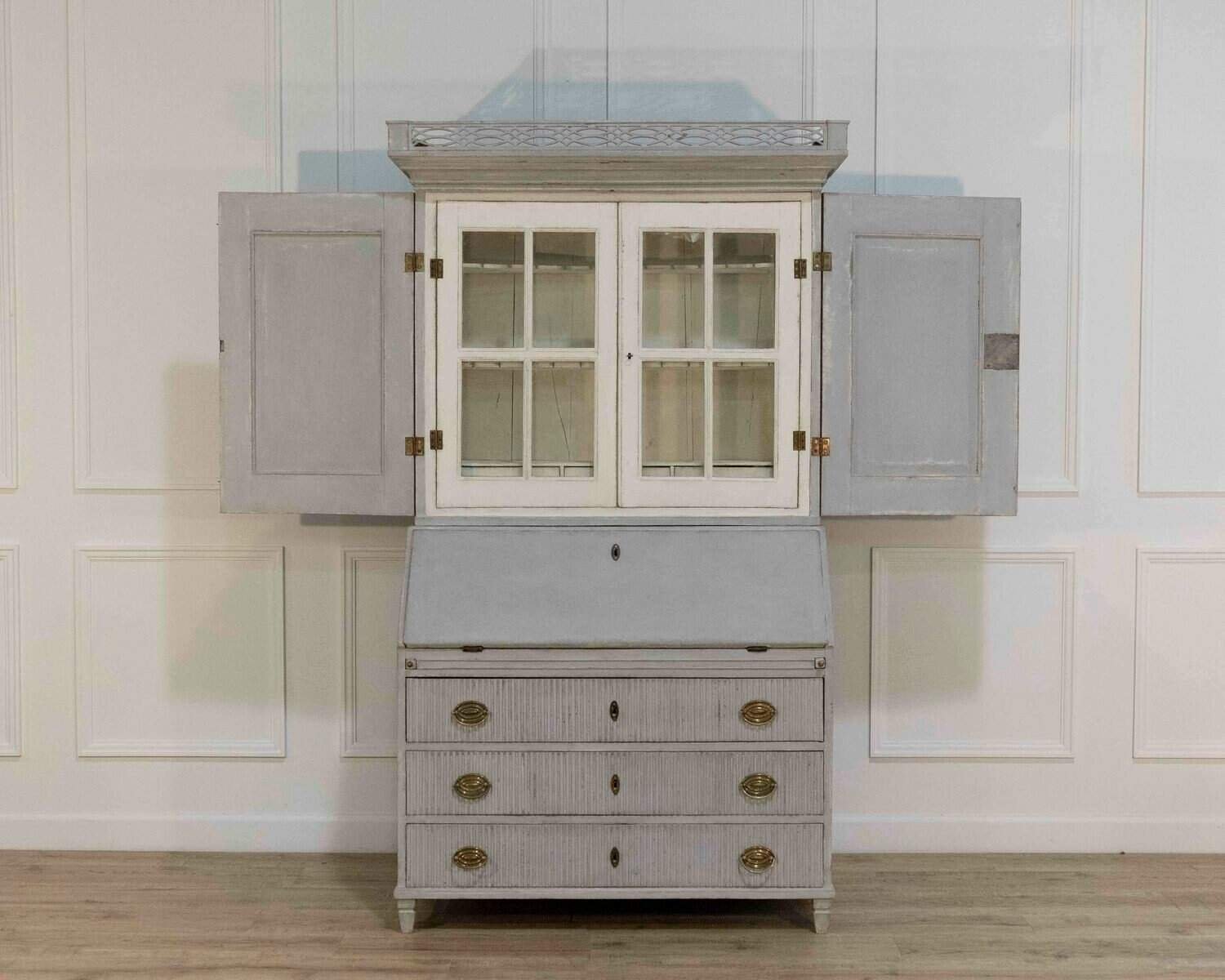 Late 18th-Century Scandinavian Two-Part Secretary, Circa 1790 - JAA