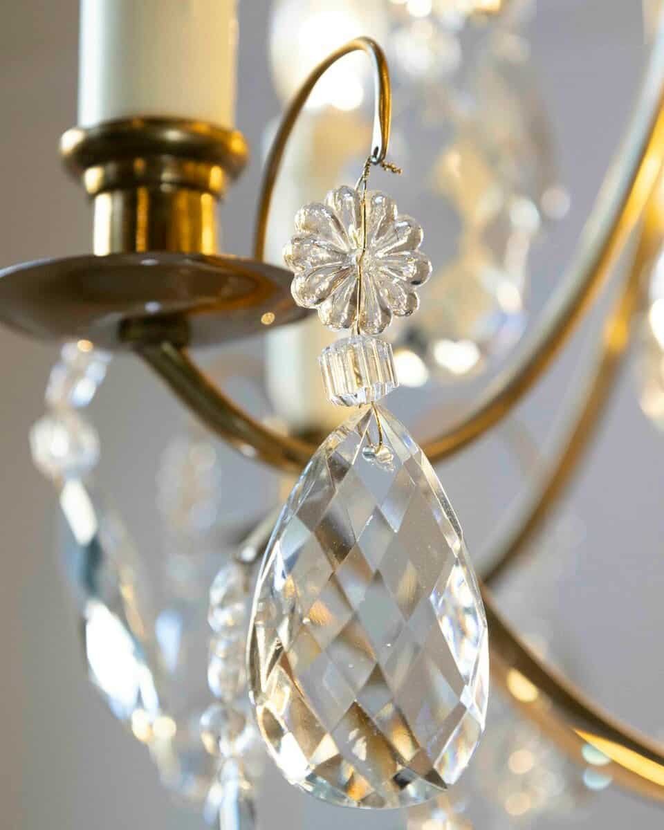 Swedish prism chandelier in rococo style - JAA