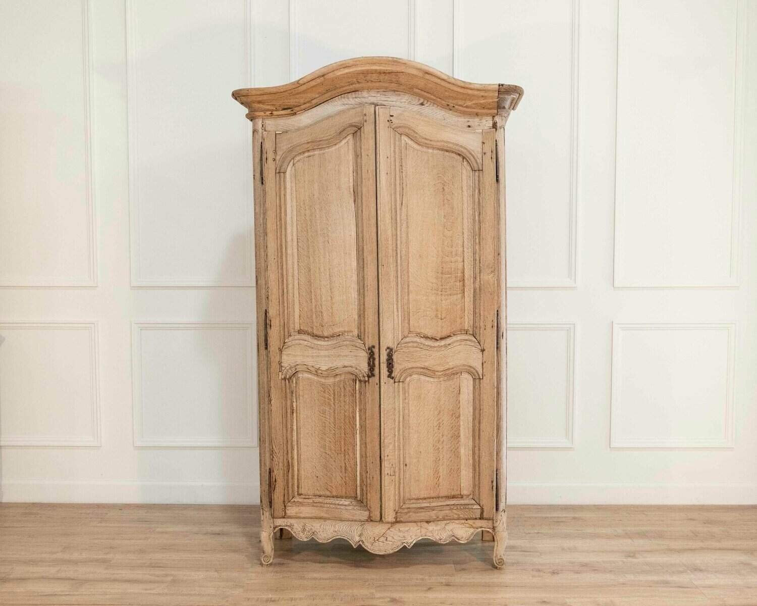 French 18th Century Petite Curved Cabinet with Original Patina - JAA