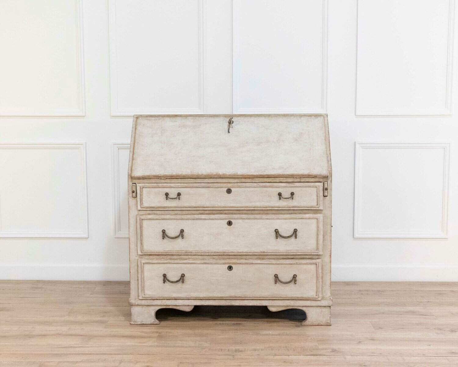 Mid-19th Century Swedish Painted Secretary in Pine, circa 1840–1850 - JAA