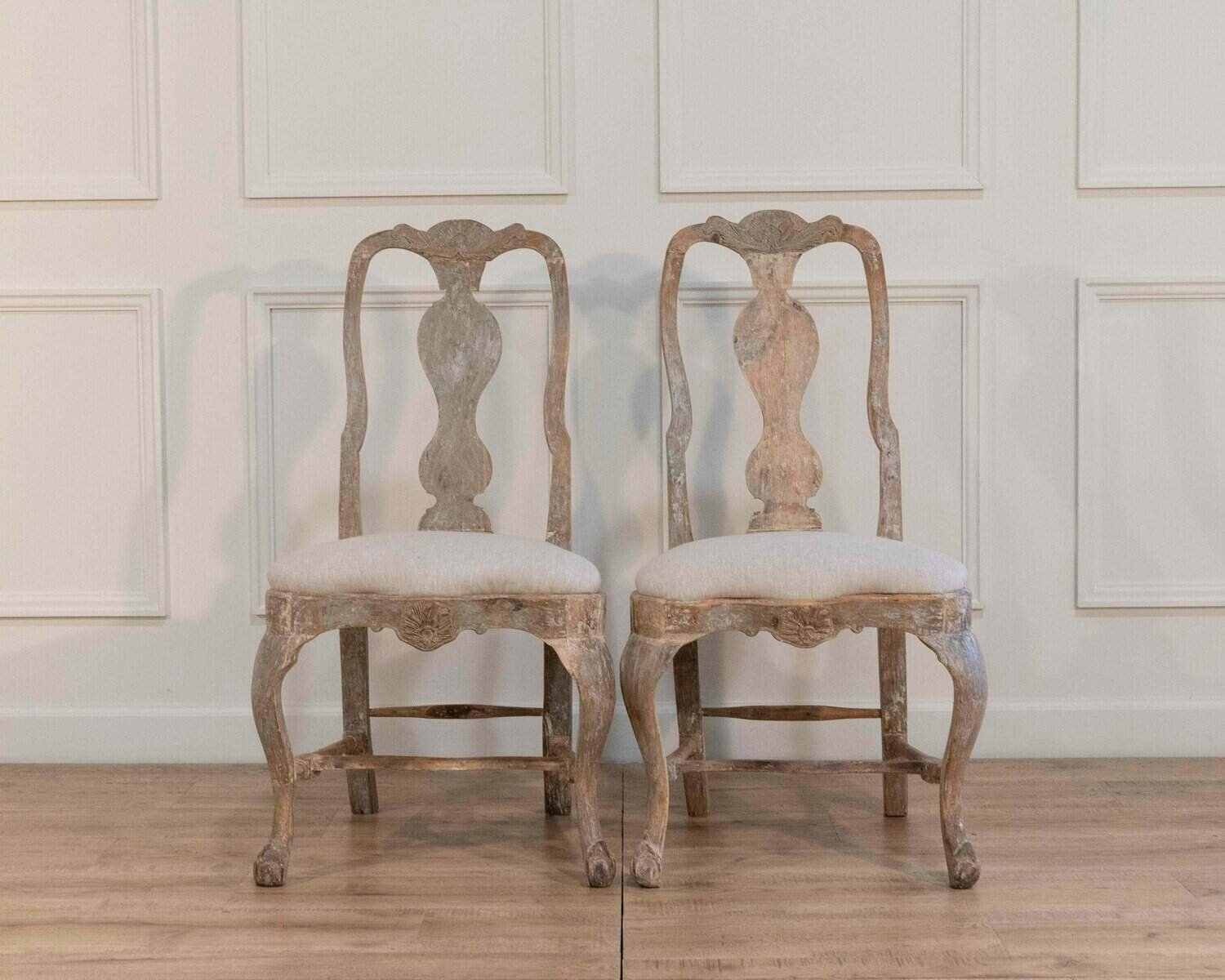 Pair of Swedish Rococo Chairs from Lindome, Circa 1770 - JAA