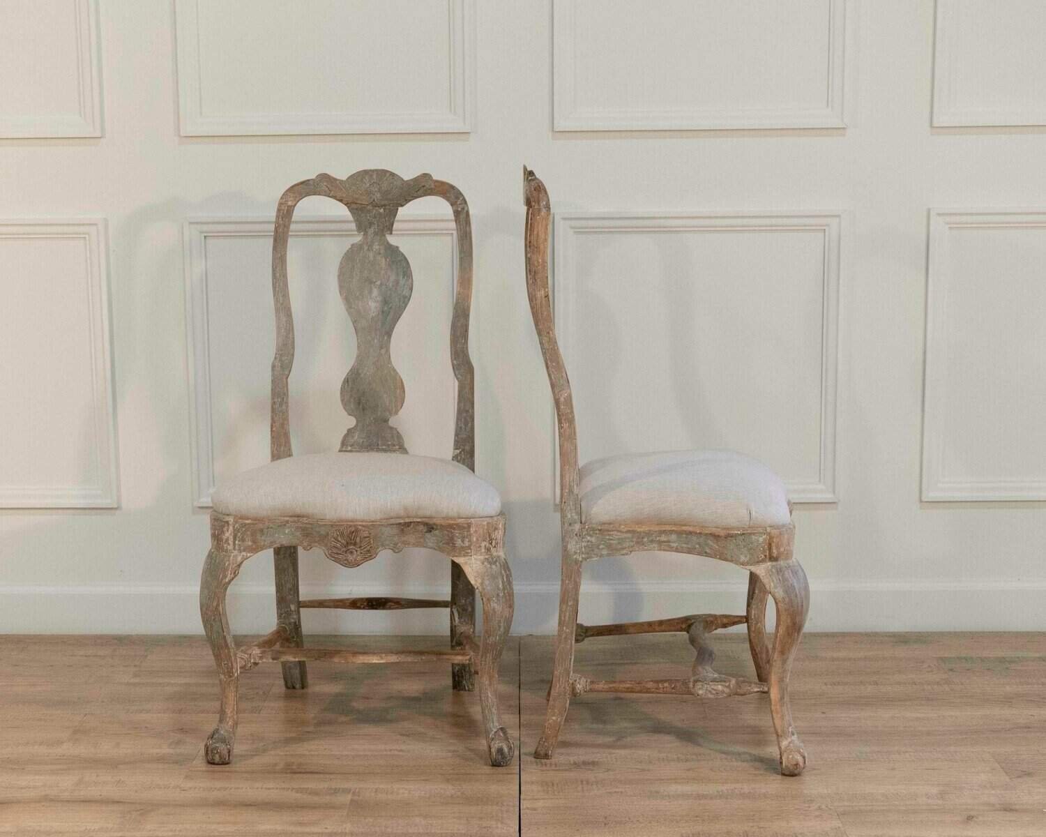 Pair of Swedish Rococo Chairs from Lindome, Circa 1770 - JAA
