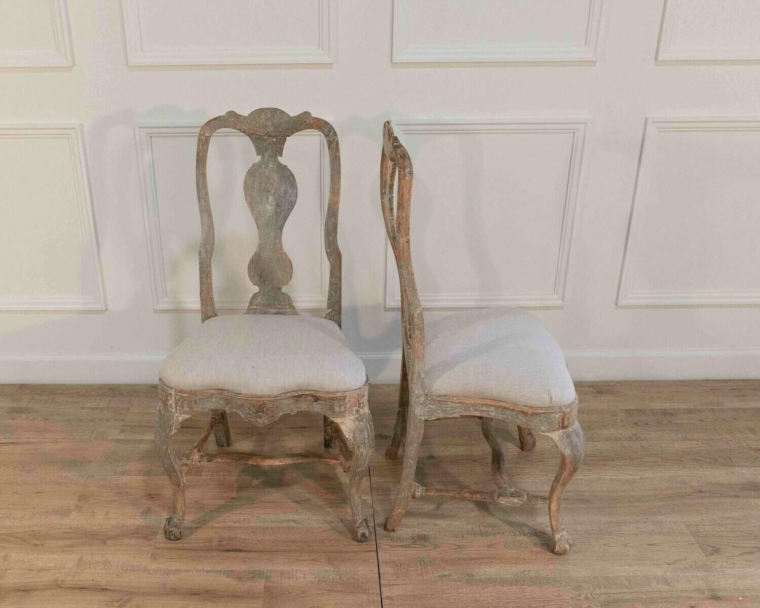 Pair of Swedish Rococo Chairs from Lindome, Circa 1770 - JAA
