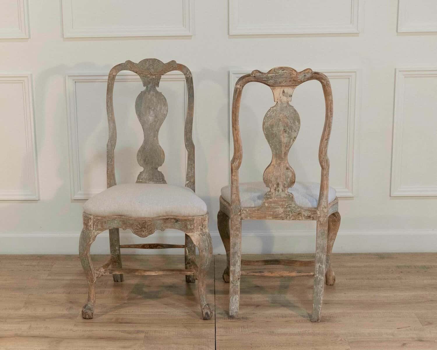Pair of Swedish Rococo Chairs from Lindome, Circa 1770 - JAA