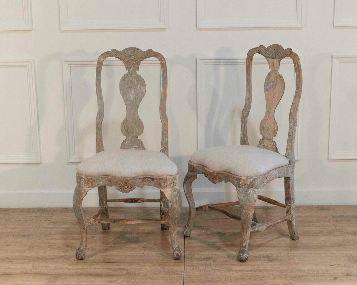 Pair of Swedish Rococo Chairs from Lindome, Circa 1770 - JAA