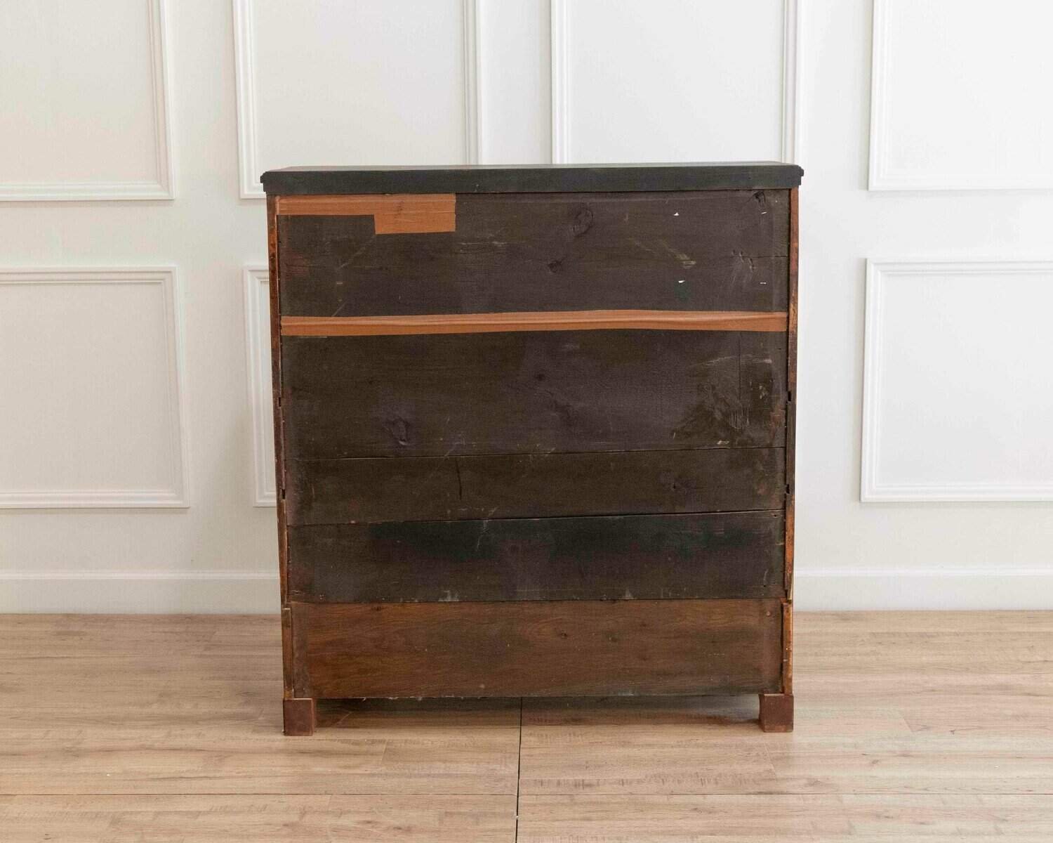 ON HOLD - Swedish Painted Bureau with Secretary Interior in Black, Mid-19th Century - JAA