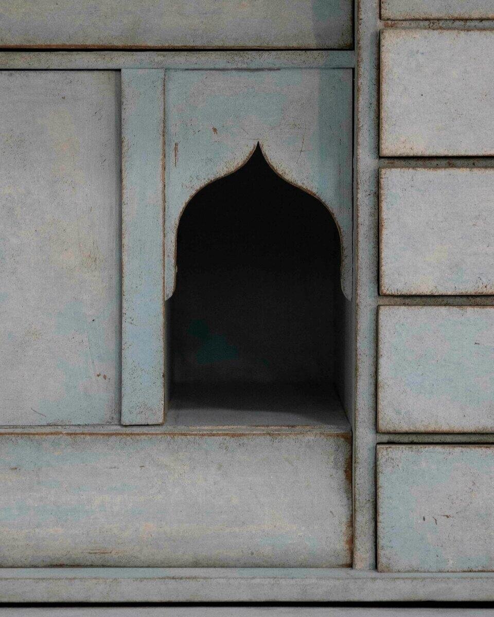 ON HOLD - Swedish Painted Bureau with Secretary Interior in Black, Mid-19th Century - JAA