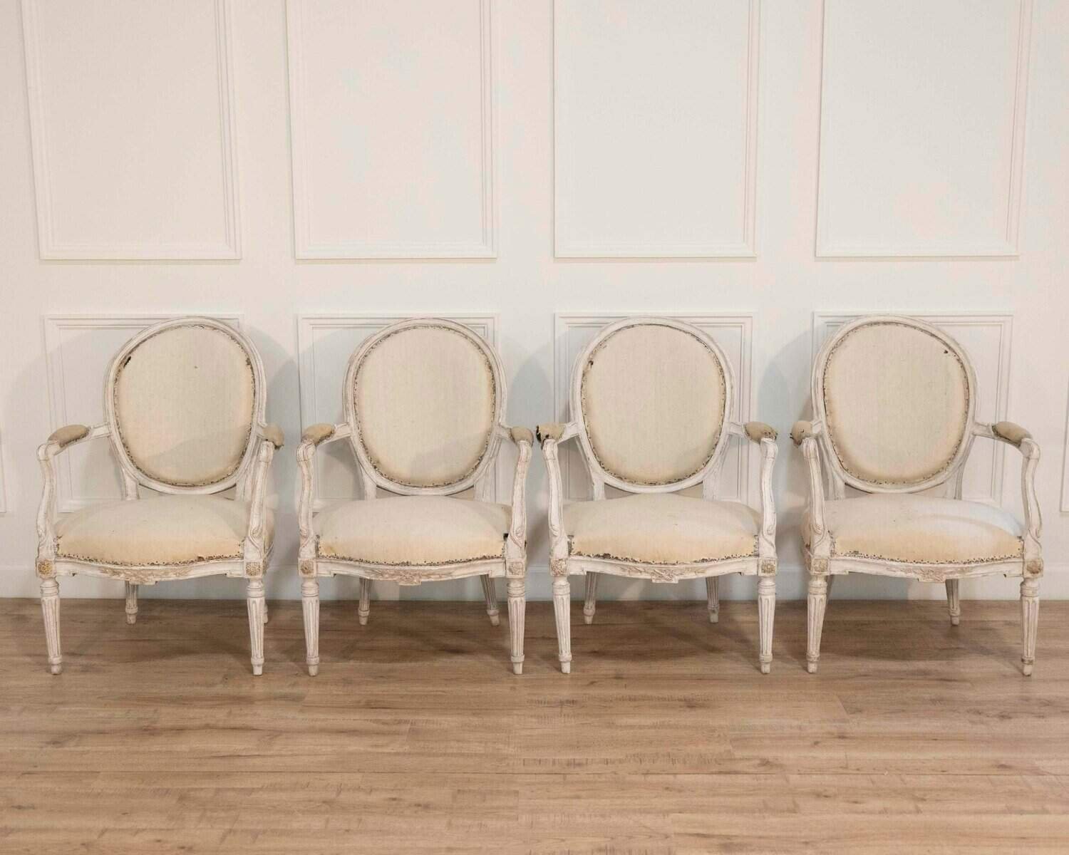 Set of Four Louis XVI Painted Armchairs, France, circa 1770–1780 - JAA