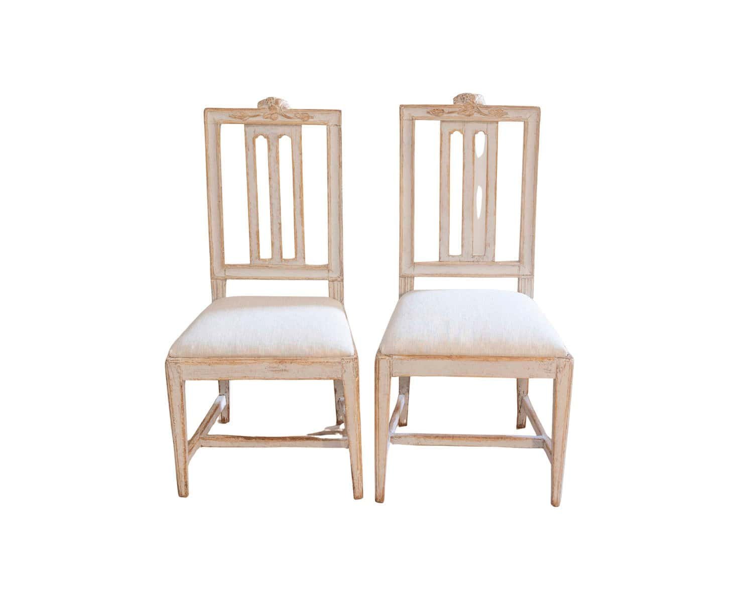 Pair of Swedish Gustavian Chairs Signed Carl Johan Wadström, Stockholm, Circa 1790