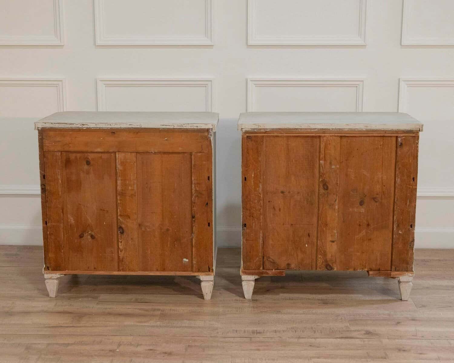 Pair of Gustavian-Style Painted Chests — Circa 1920s Scandinavian - JAA