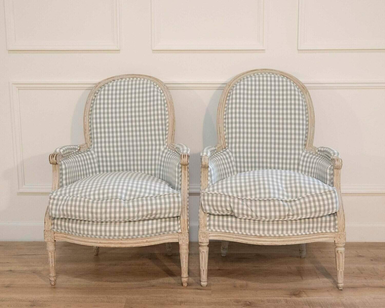 On Hold - Pair of French Louis XVI Bergères, circa 1780 - JAA