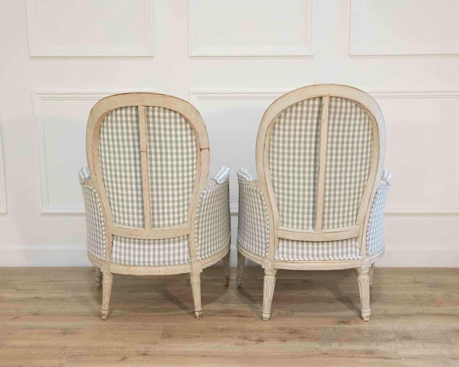 On Hold - Pair of French Louis XVI Bergères, circa 1780 - JAA