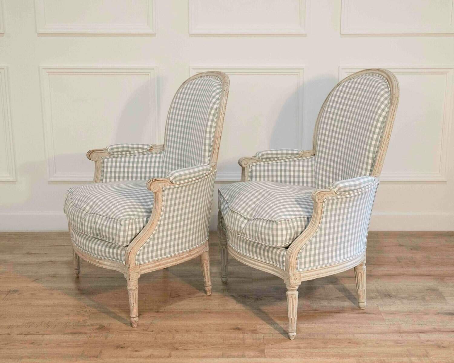 On Hold - Pair of French Louis XVI Bergères, circa 1780 - JAA