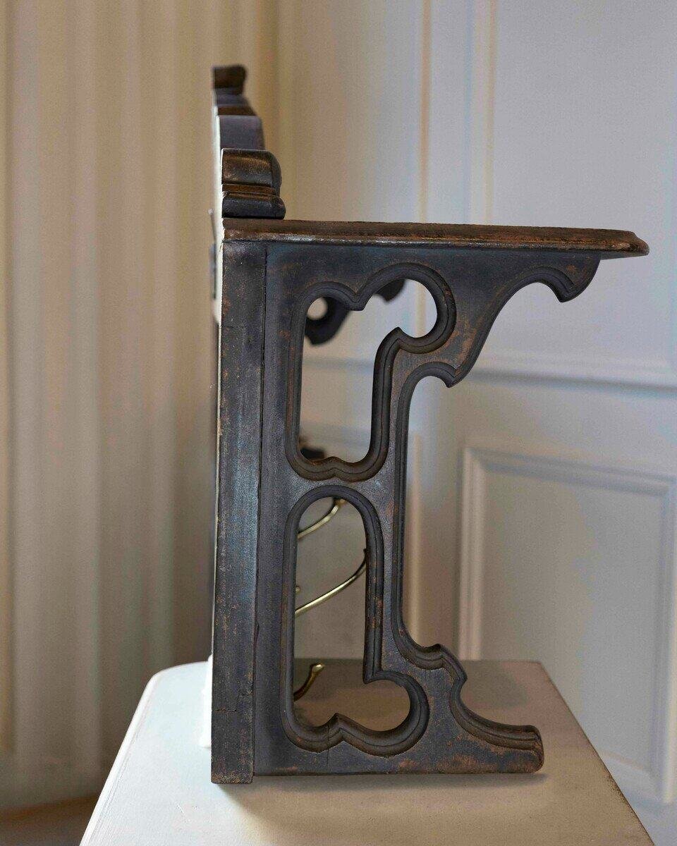 Early 20th Century Swedish Wall-Mounted Coat Rack with Brass Hooks - JAA