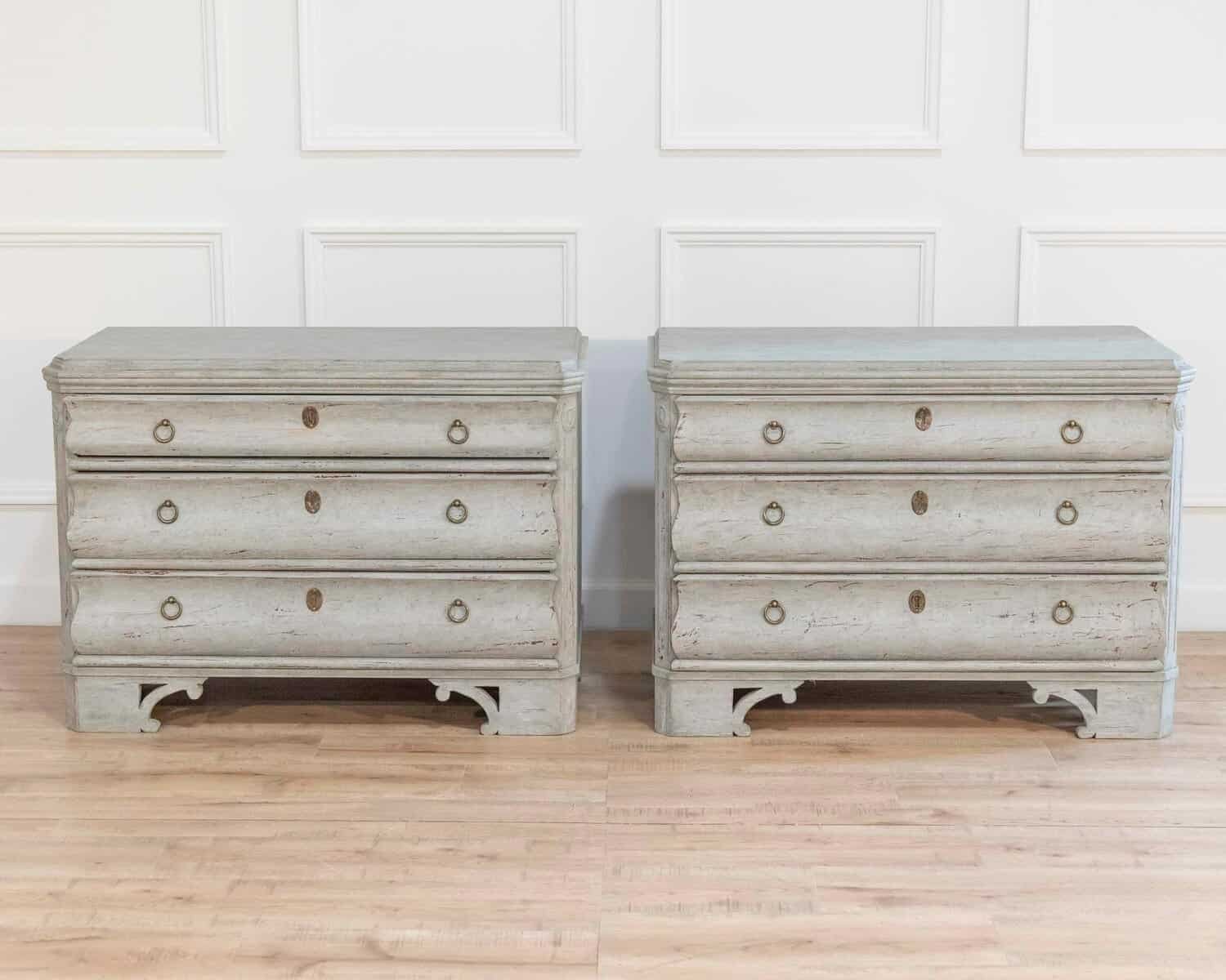 A Pair of 19th Century Swedish Chests - JAA