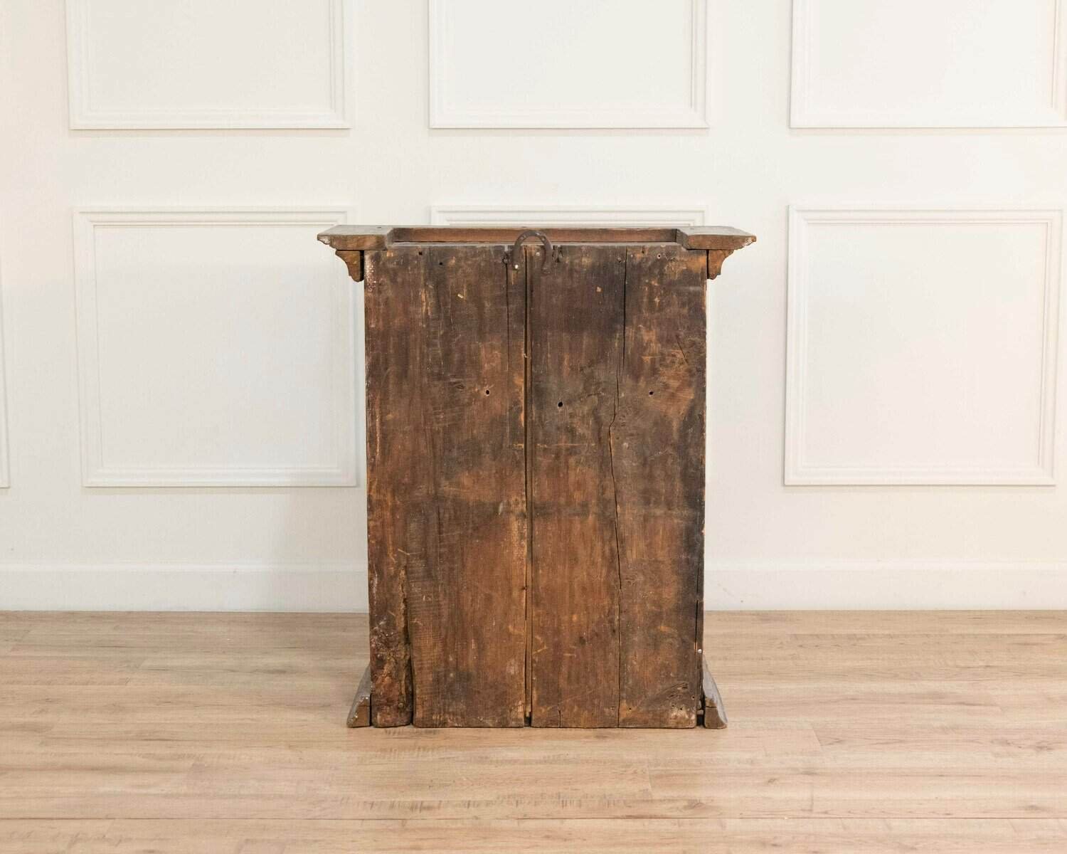 Original 19th-Century Painted Wall Cabinet with Two Doors and One Drawer - JAA