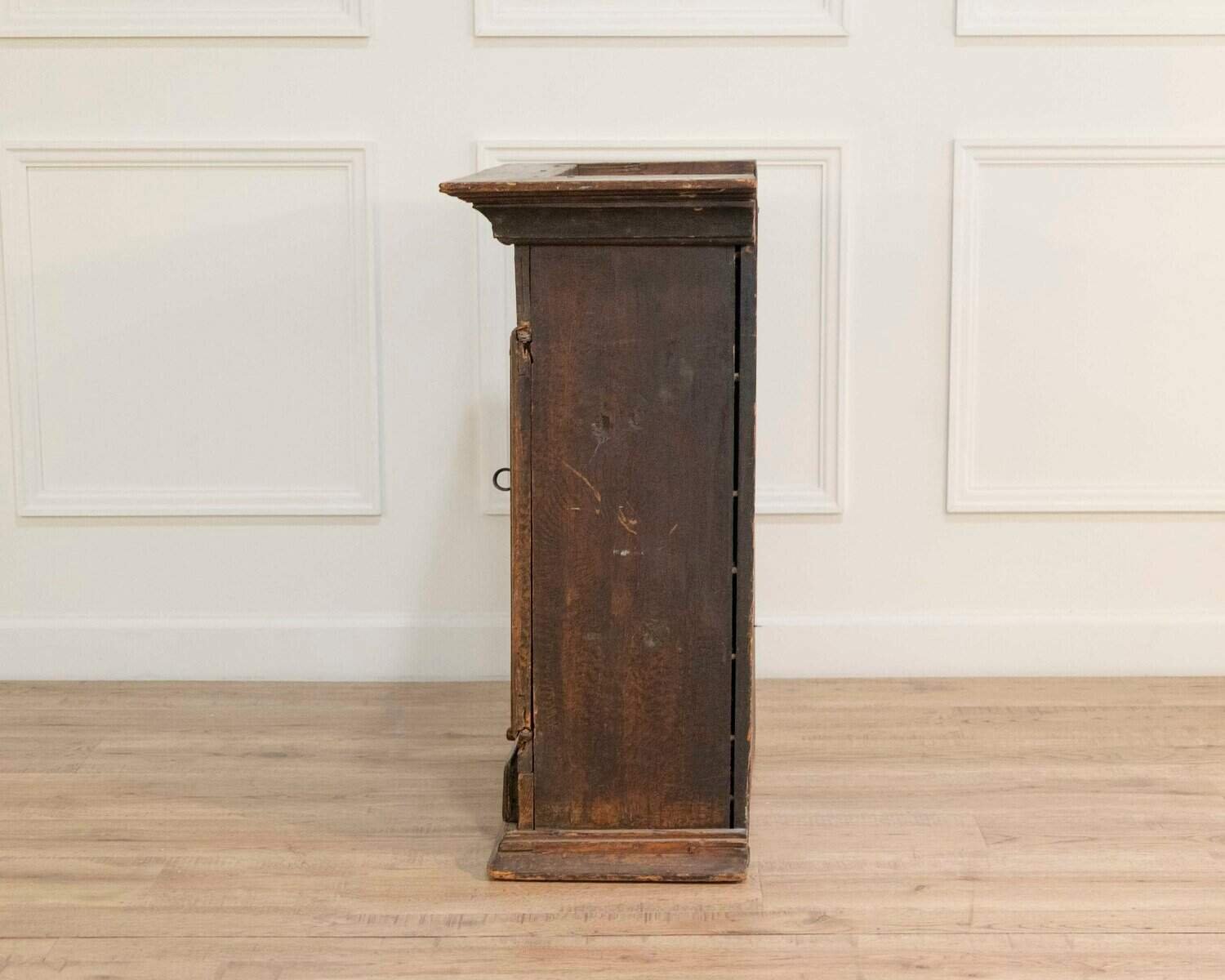 Original 19th-Century Painted Wall Cabinet with Two Doors and One Drawer - JAA