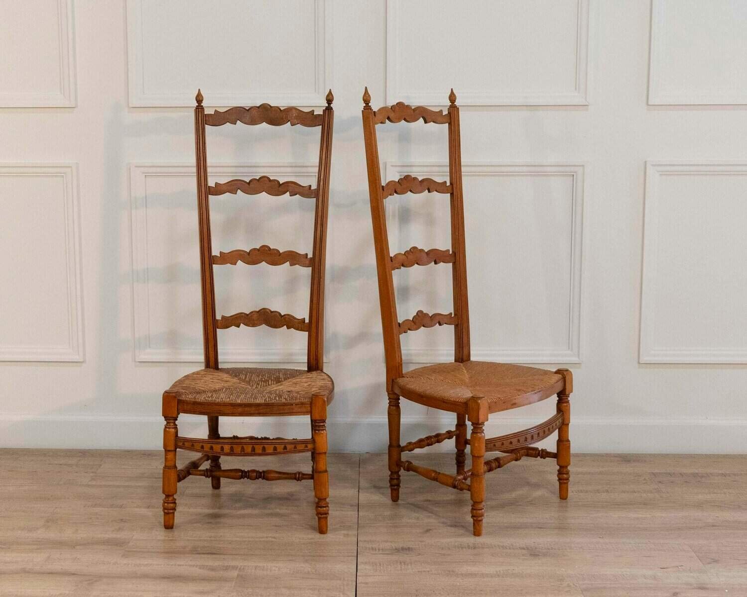 Pair Of Nurse's Chairs, 19th Century Provence In Beech - JAA
