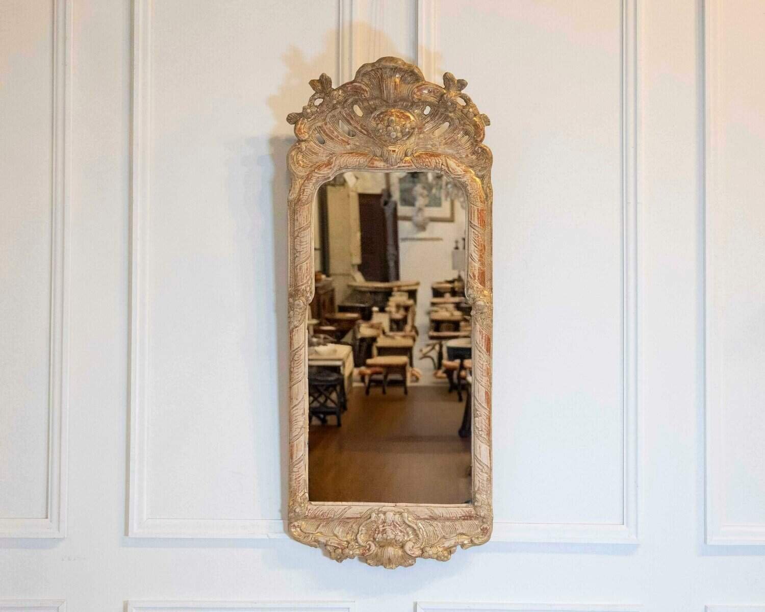 ON HOLD - Period Rococo Mirror, Sweden, Late 18th Century - JAA
