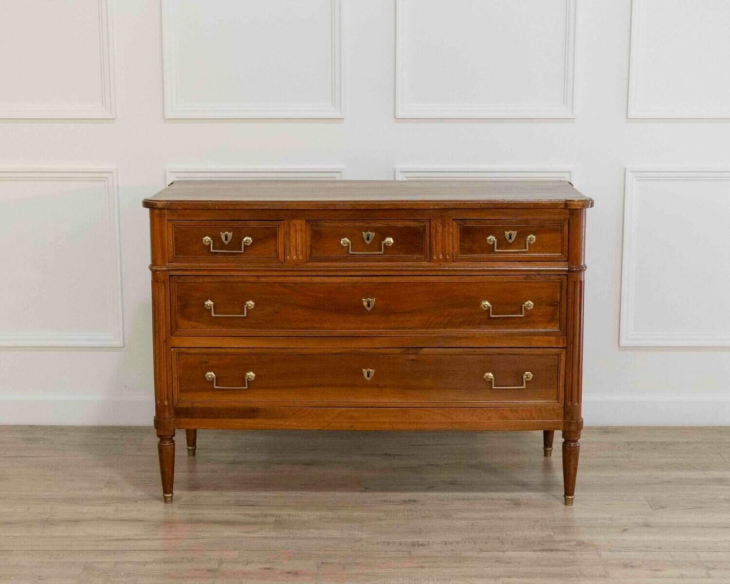 Louis XVI Style Walnut Chest Of Drawers - JAA