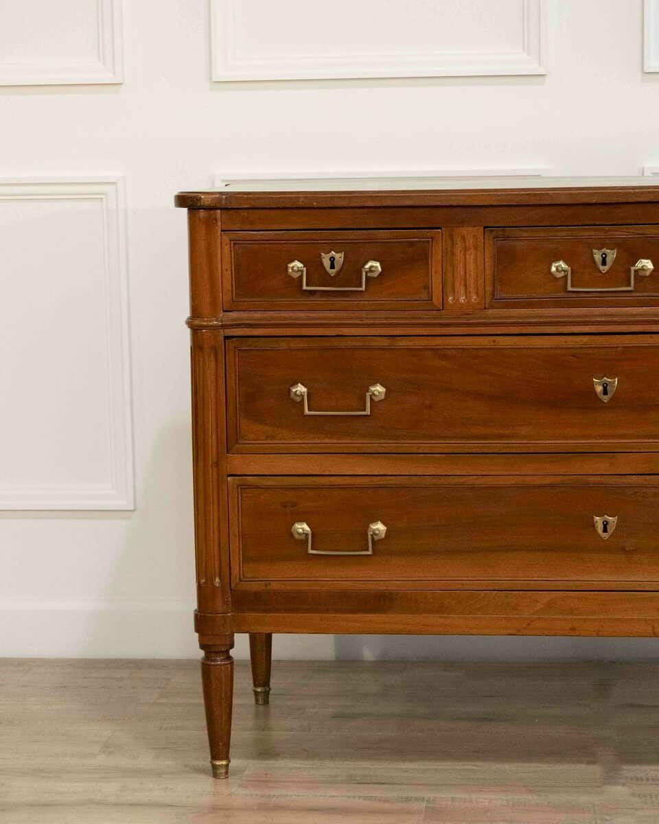 Louis XVI Style Walnut Chest Of Drawers - JAA