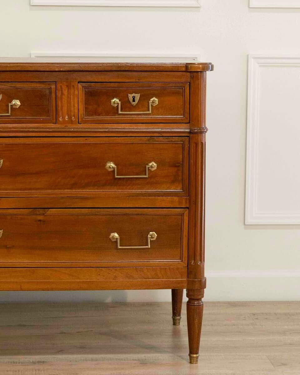 Louis XVI Style Walnut Chest Of Drawers - JAA