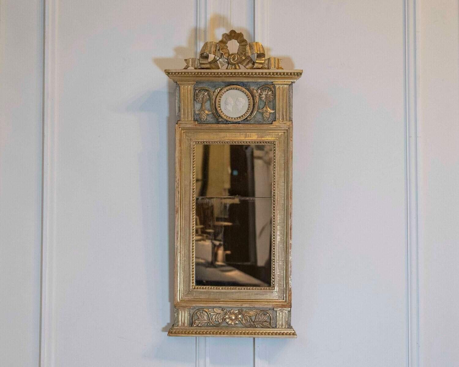 Swedish Neoclassical Painted Mirror, Circa 1810 - JAA