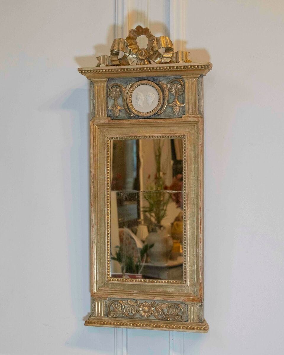 Swedish Neoclassical Painted Mirror, Circa 1810 - JAA
