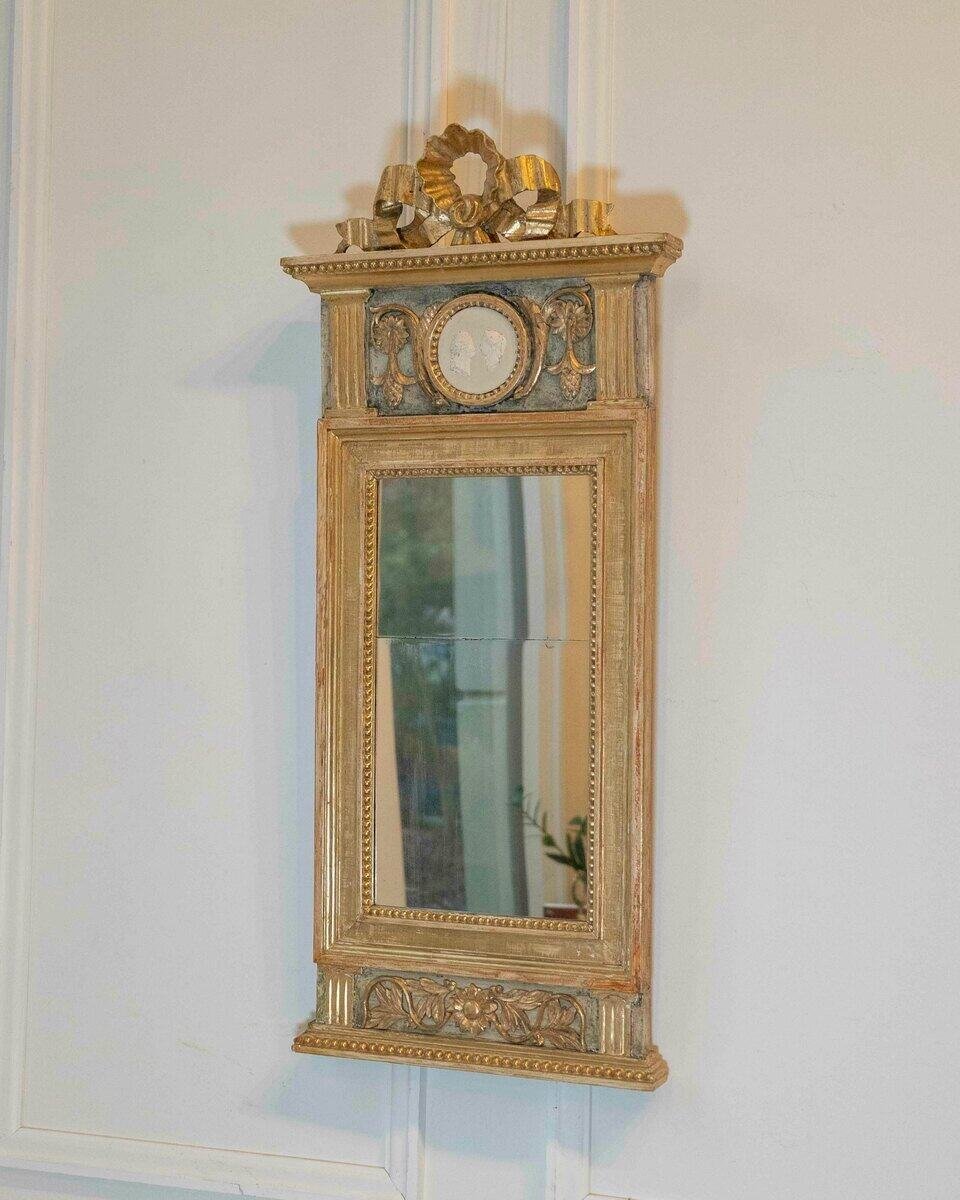 Swedish Neoclassical Painted Mirror, Circa 1810 - JAA