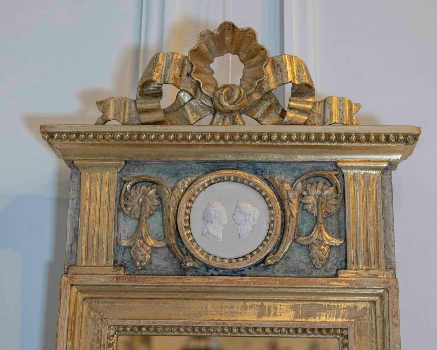 Swedish Neoclassical Painted Mirror, Circa 1810 - JAA