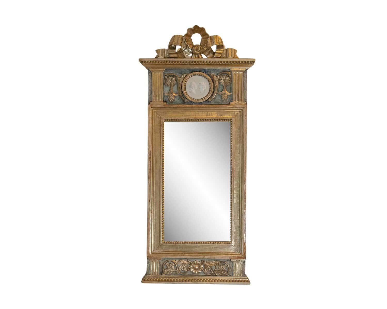 Swedish Neoclassical Painted Mirror, Circa 1810 - JAA